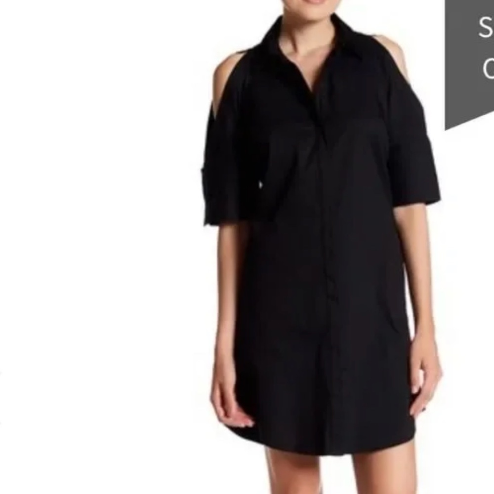 Rachel Roy Cut-Out Shoulders Shirt Dress